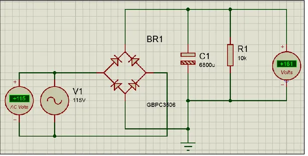 Figura 14. Diagrama circuital Fuente DC 160V. Fuente: Autor. 