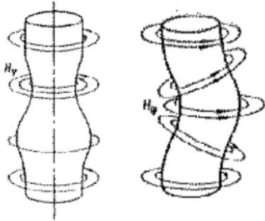 Figure 1.2: Examples of MHD instabilities observed on a Z-pinch Plasma. On the left a m = 0 sausage instability is shown