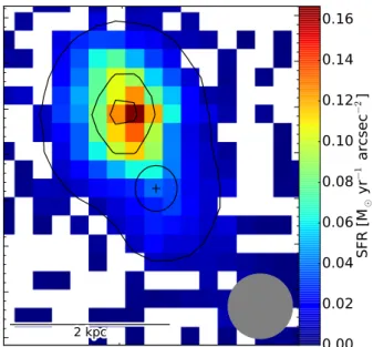 Figure 7. F225W − F625W colour distribution histogram of the host galaxy of PTF 12dam