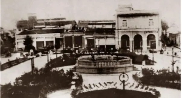 Ilustración 1. Plaza Serafín Sánchez, 1921. Tomada del  archivo de la ciudad.