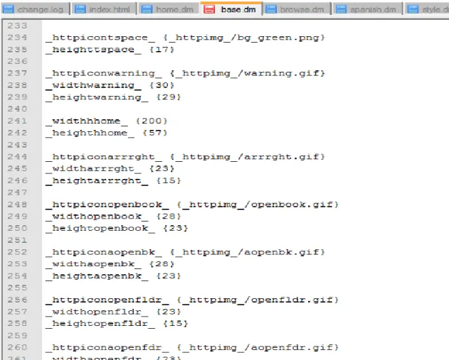 Fig. 11 Macros para interfaz principal e interfaz colecciones 
