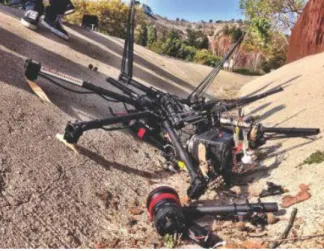 Figura 1.5: Accidente de un octocóptero.  