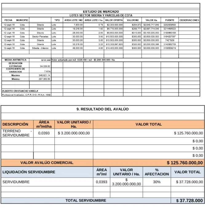 Tabla 10. Estudio de mercado 