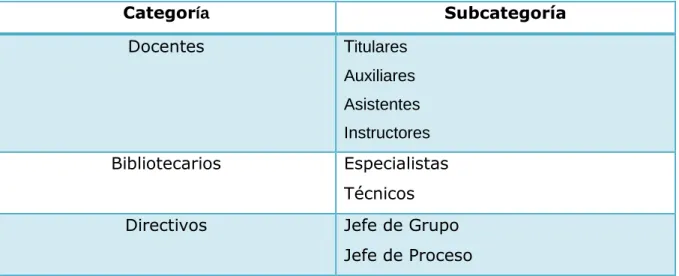 Tabla 2: Segmentación de Usuarios (creación propia). 