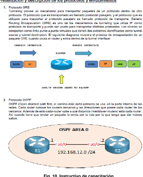 Fig. 10. Instructivo de capacitación. 