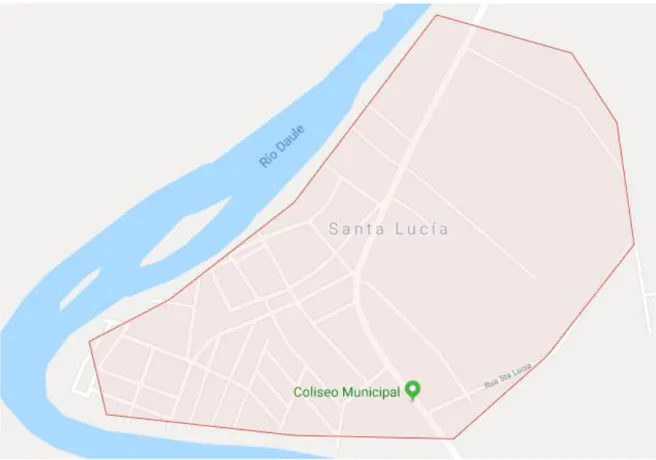 Figura 4. Cantón Santa Lucía  Fuente: (Google Maps, 2017)    