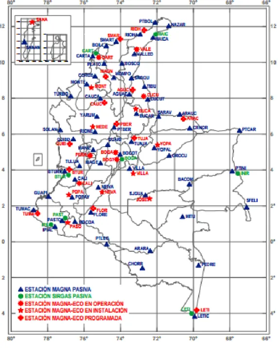 Ilustración 2: Estaciones de la red MAGNA-ECO 