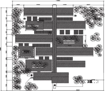 Fig. 2.1 Plano general en planta de la estructura. 