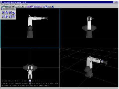Figura 1.7. Robot CRS A465 en Virtual Robot. 