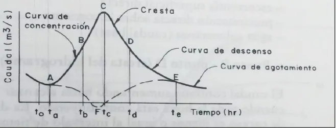 Ilustración 7: Limnígrama Histórico de creciente (Fuente Hidráulica en la Ingeniería) 