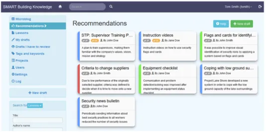 Figure 7. Front-end web application for the content-based recommendation system.