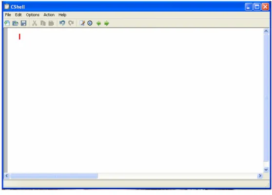 Fig. 3.1 CShell.  Apariencia en Windows  