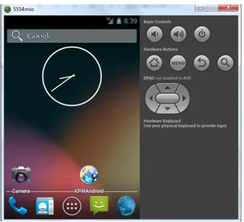 Figura 1.4 Emulador de Android en Eclipse. 