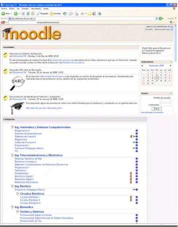 Figura 2.1: Servidor Moodle de la FIE. 