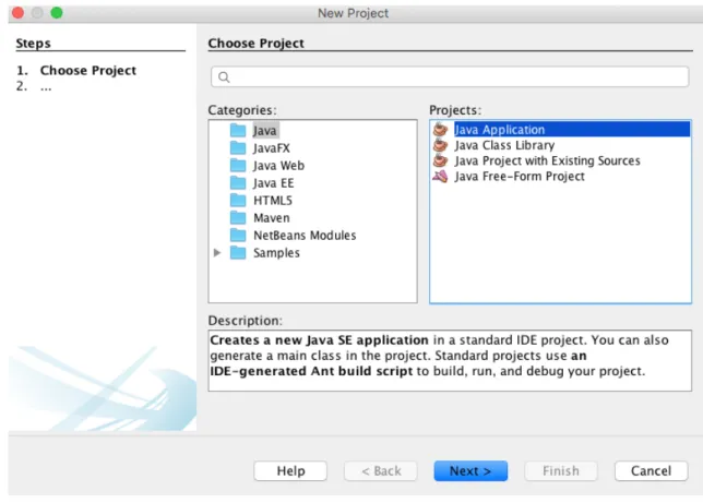 Ilustración 15: Creación del Proyecto en NetBeans