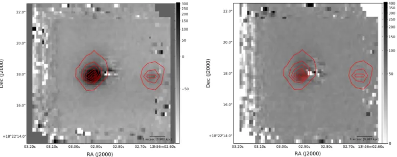 Figure 9. Left panel: emission map for the [Si VI ] emission line at 1.962 μm in the rest frame