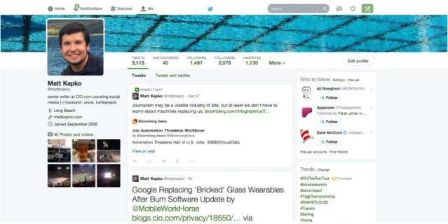 Figura 22: Ejemplo de cuenta de Twitter