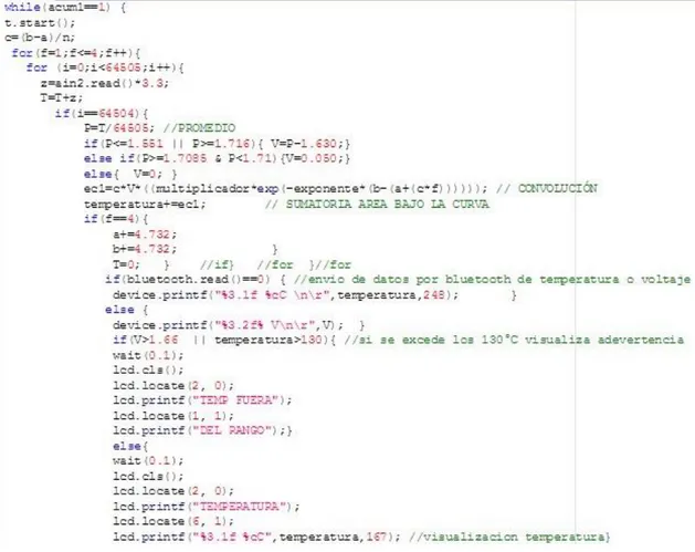 Figura 10. Fragmento del Código de Programación.  5.  Comunicación. 