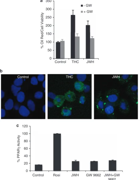 Figure 2 D 9 -Tetrahydrocannabinol and JWH-015 increase intracellular neutral lipid content in HCC cells