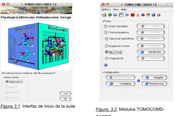 Figura 3.1. Interfaz de inicio de la suite 