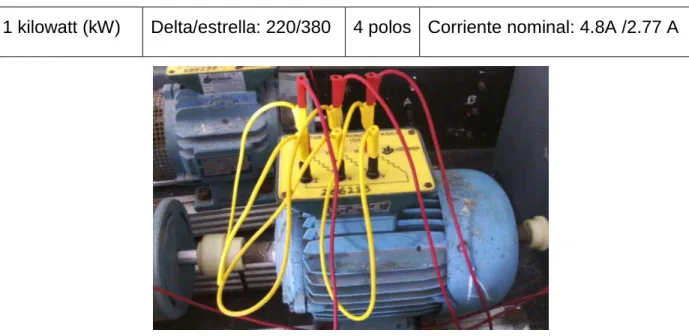 Tabla 2.1. Datos nominales del motor trifásico escogido para la experimentación 