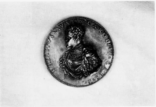 Ilustración 3: Medalla de Felipe /l. (Anverso). León Leoni. Museo Lázaro Galdiano. Madrid.