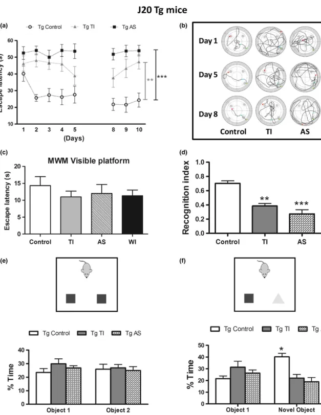 Fig. 2 Hippocampal memory is severely affected in Tg mice treated with Wnt inhibitors