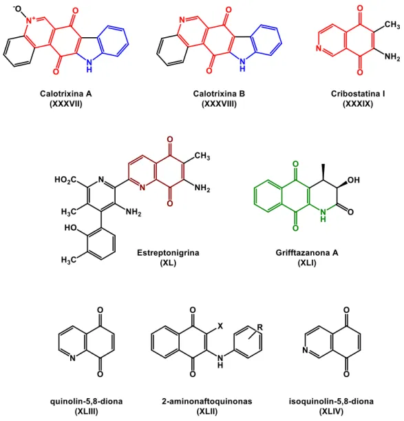 Figura  12.  Estructuras  de  compuestos  tipo  2  aminonaftoquinonas  con  actividad  biológica