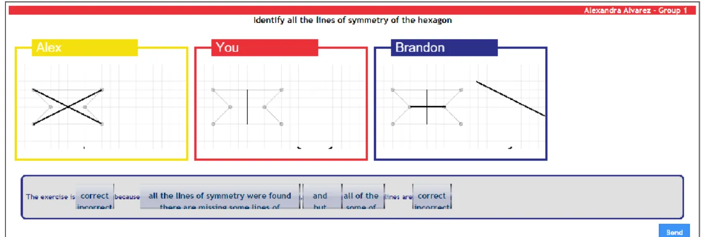 Figure  2-3.  Collpad  2,  Phase  2.1.  In  phase  2.1,  peers  co-evaluate  their  solutions  using  an  argument builder