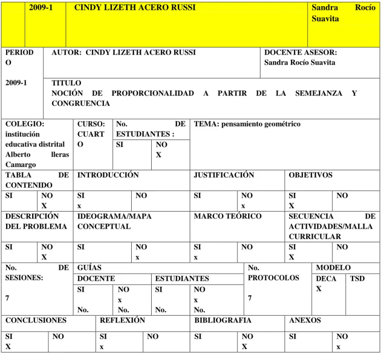 TABLA  DE  CONTENIDO 