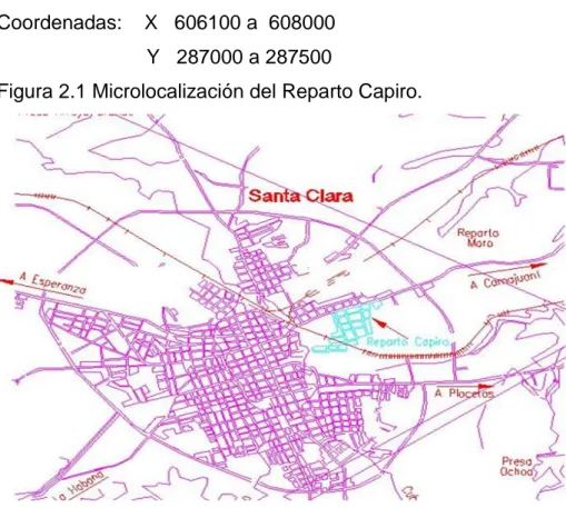 Figura 2.1 Microlocalización del Reparto Capiro. 