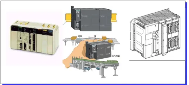 Figura 1.3: Ejemplos de PLCs modulares  1.2.4 COMPONENTES DE UN PLC 