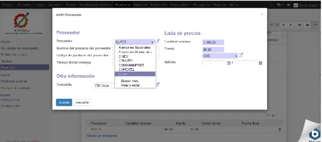 Figura 3.7 Proveedores 