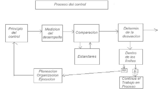 Figura 2  Pasos de un proceso de Control. 