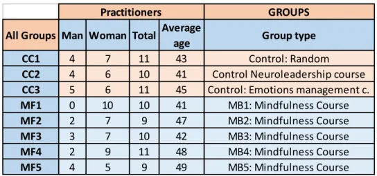 Tabla I. Características de Grupos Control y Grupos MBI (sólo participantes con medidas FFMQ y  MAAS válidas)
