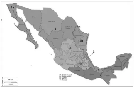 Figure 3. Major dialect areas perceived