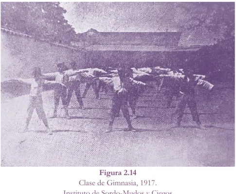 Figura 2.14  Clase de Gimnasia, 1917. 