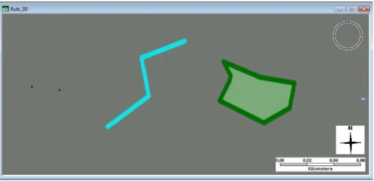 Fig. 11: representació d‟objectes puntals, lineals i d‟àrea. 