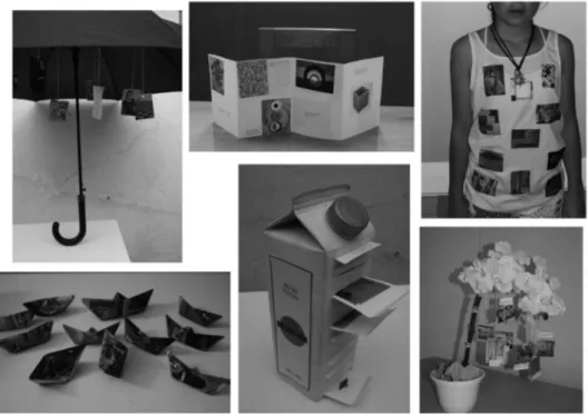 Figura 6. Collage de fotografías de algunos de los museos portátiles realizados por el grupo