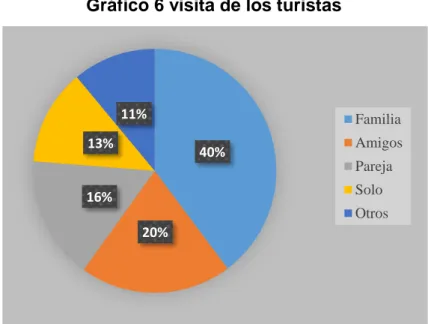 Gráfico 6 visita de los turistas