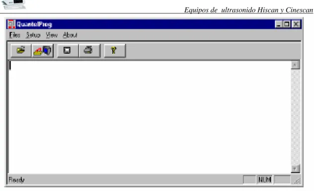 Figura 7 Ventana de inicio del software Quantel Prog del Cinescan. 