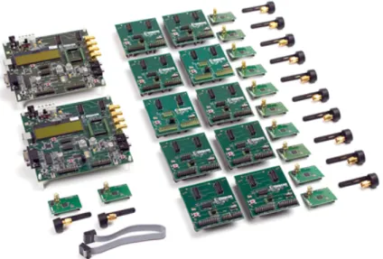 Figura 4.8: Contenido del kit CC2430 DK. Imagen extra´ıda de [TI11]