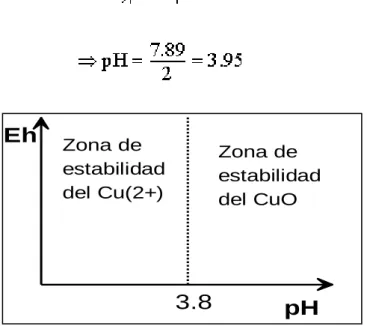 Figura  15.    Representación  del  equilibrio  químico  Cu2+/CuO,  cuando  [Cu2+]=1mol/l