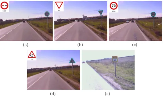 Fig. 6. Some detected and recognized road signs