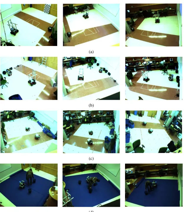 Figure 8. Images belonging to the test sequences, acquired by fixed cameras in the ISPACE-UAH