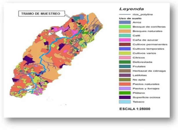 Figura 3. Uso del suelo de la cuenca hidrográfica. 