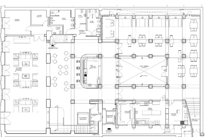 Figura 2.1 Distribución en planta del primer nivel del objetivo 1. Fuente: Proyectista General  Arq