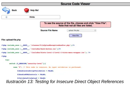 Ilustración 13: Testing for Insecure Direct Object References