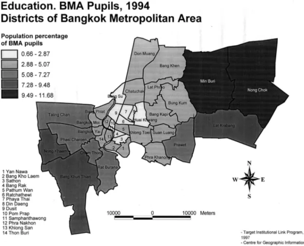 Figure 2 School age children in Bangkok districts, 1994