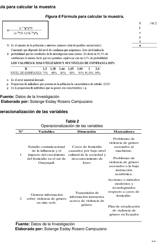 Figura 6 Fórmula para calcular la muestra. 